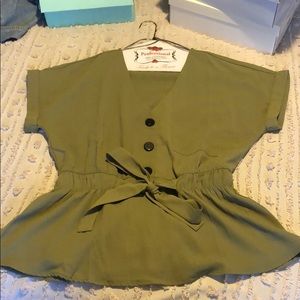olive green shirt